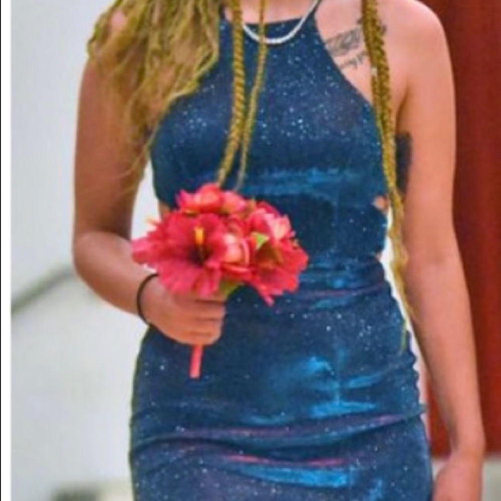 Morgan & Co Teal with Pink Contrast Prom/Gown (0)